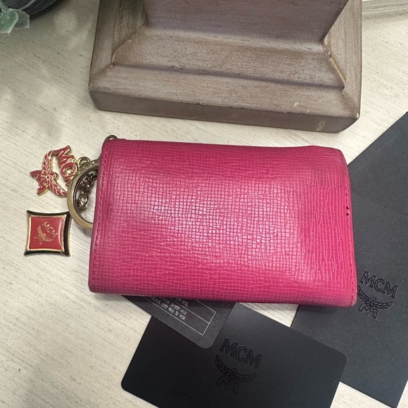 MCM Pink Leather Key Holder with Charms - Picture 4 of 16